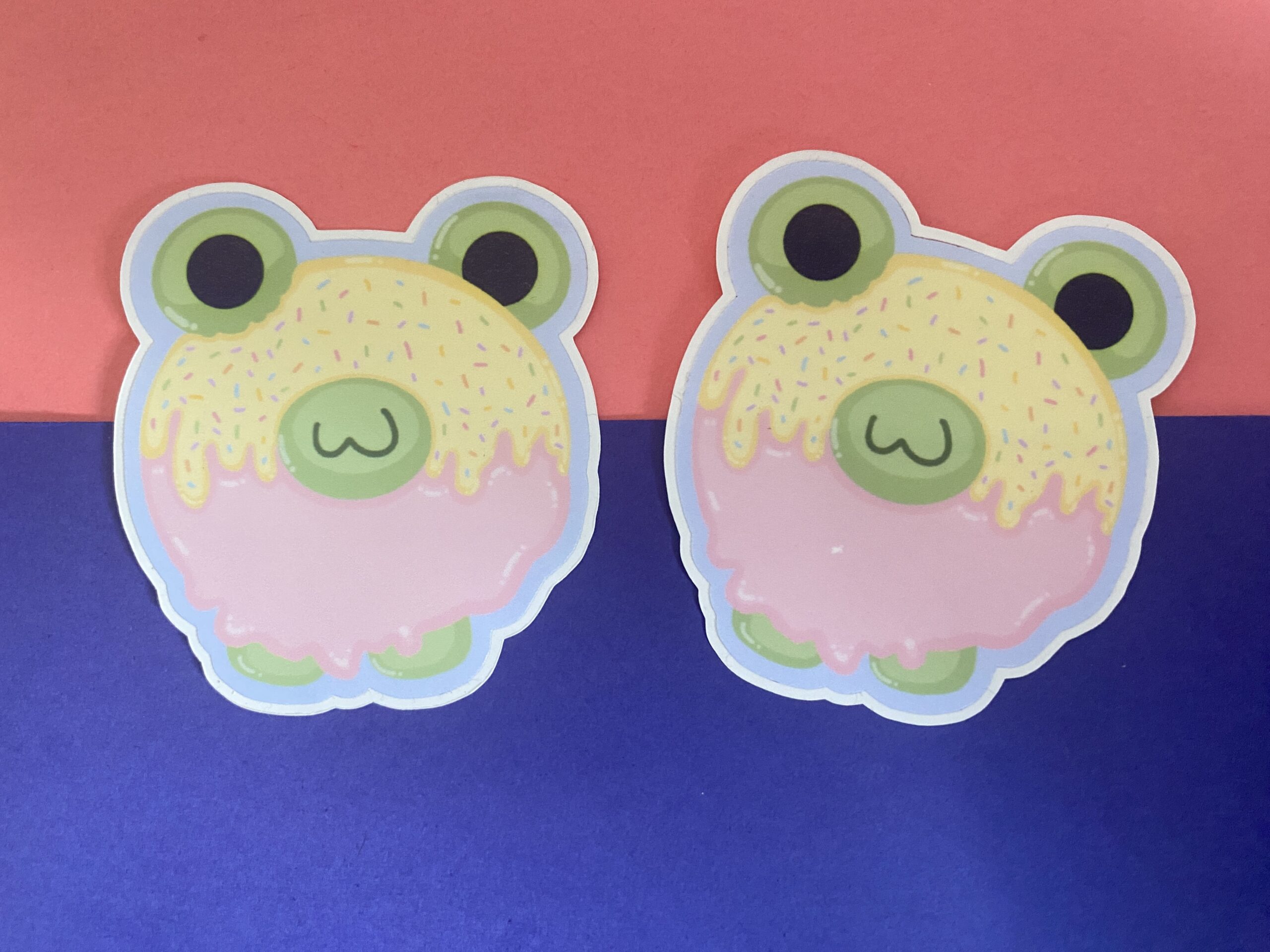 Donut Frog Vinyl Sticker