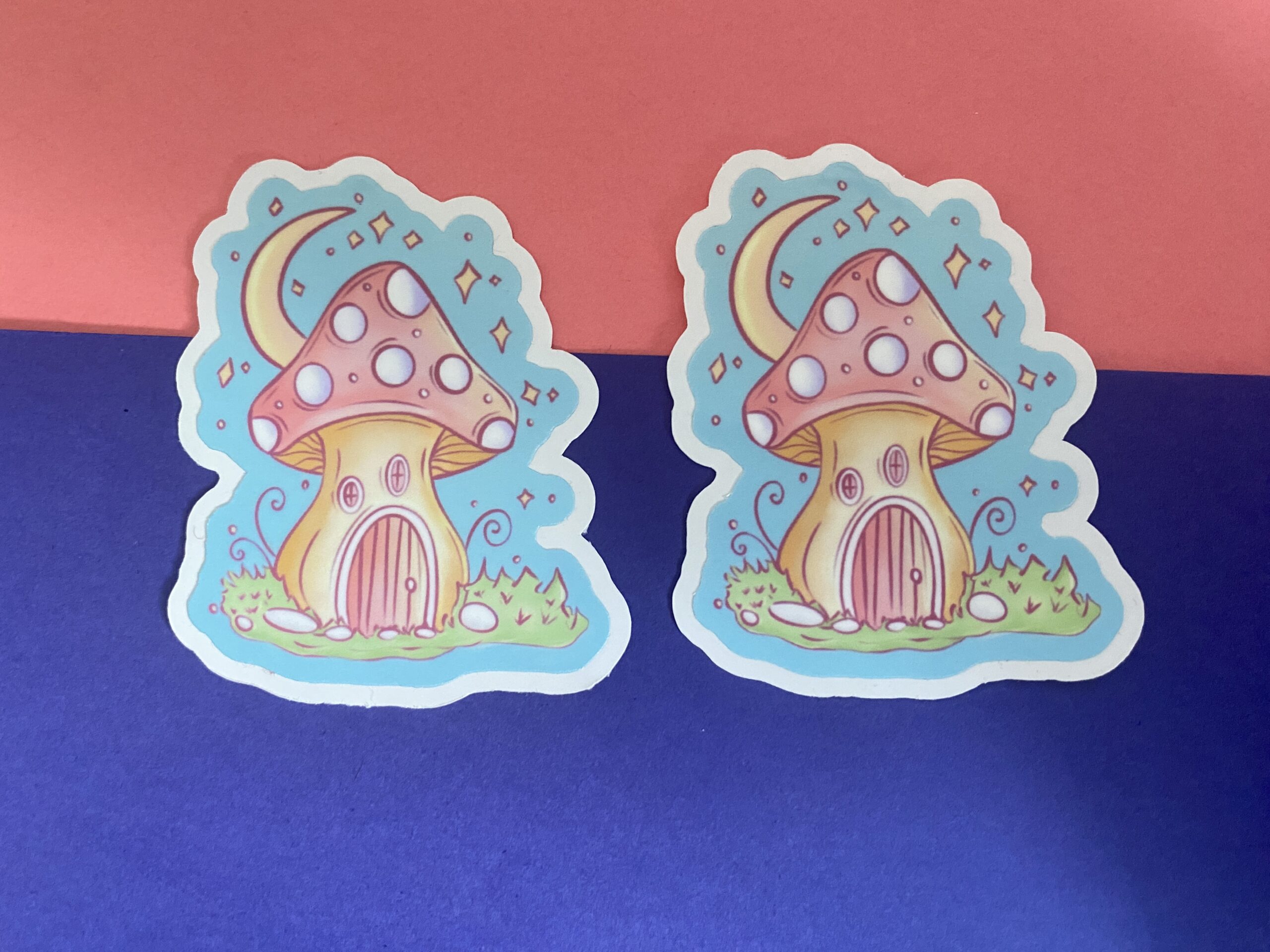 Mushroom Cottage Vinyl Sticker
