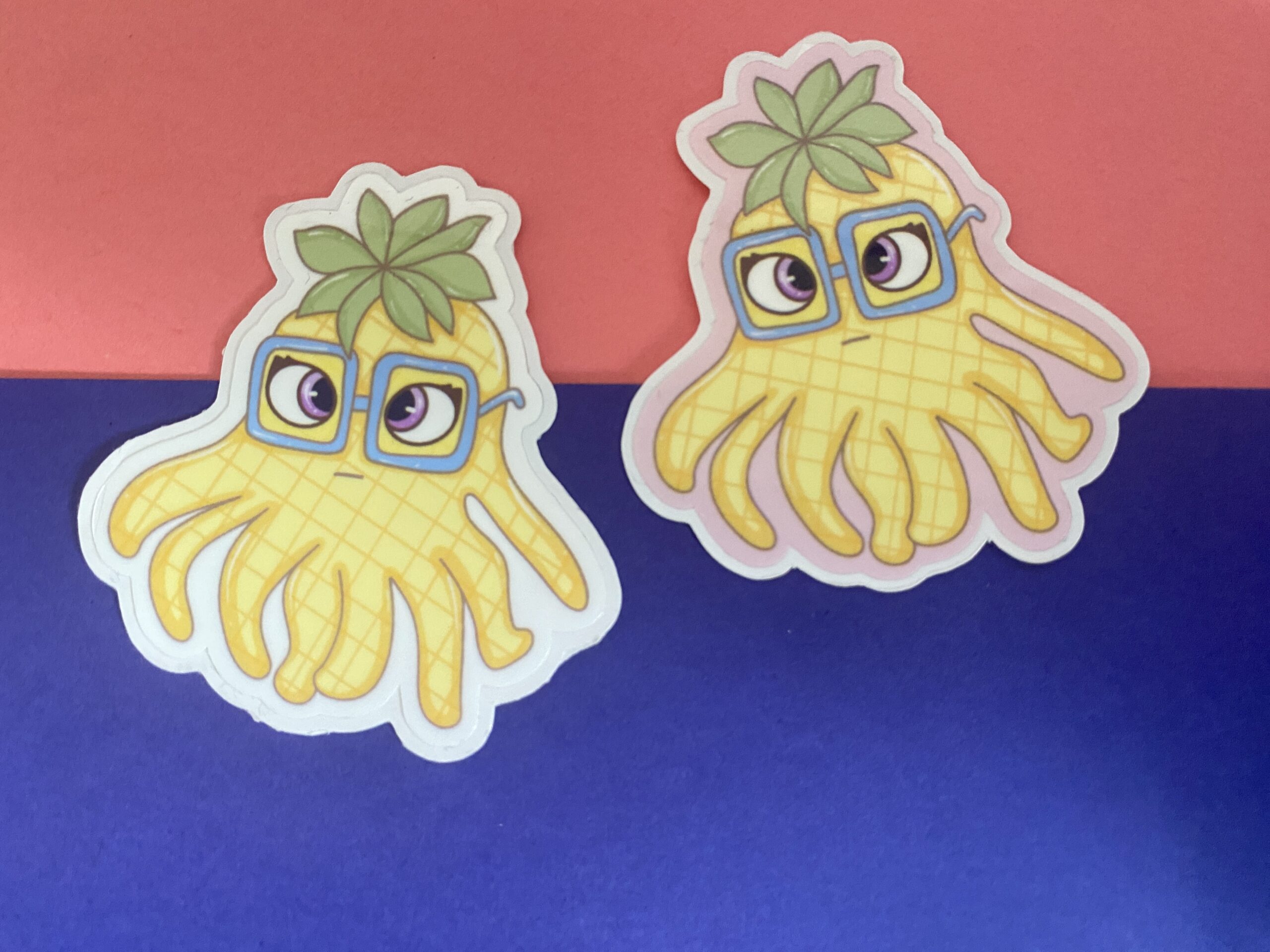 Pineapple Octopus Vinyl Sticker