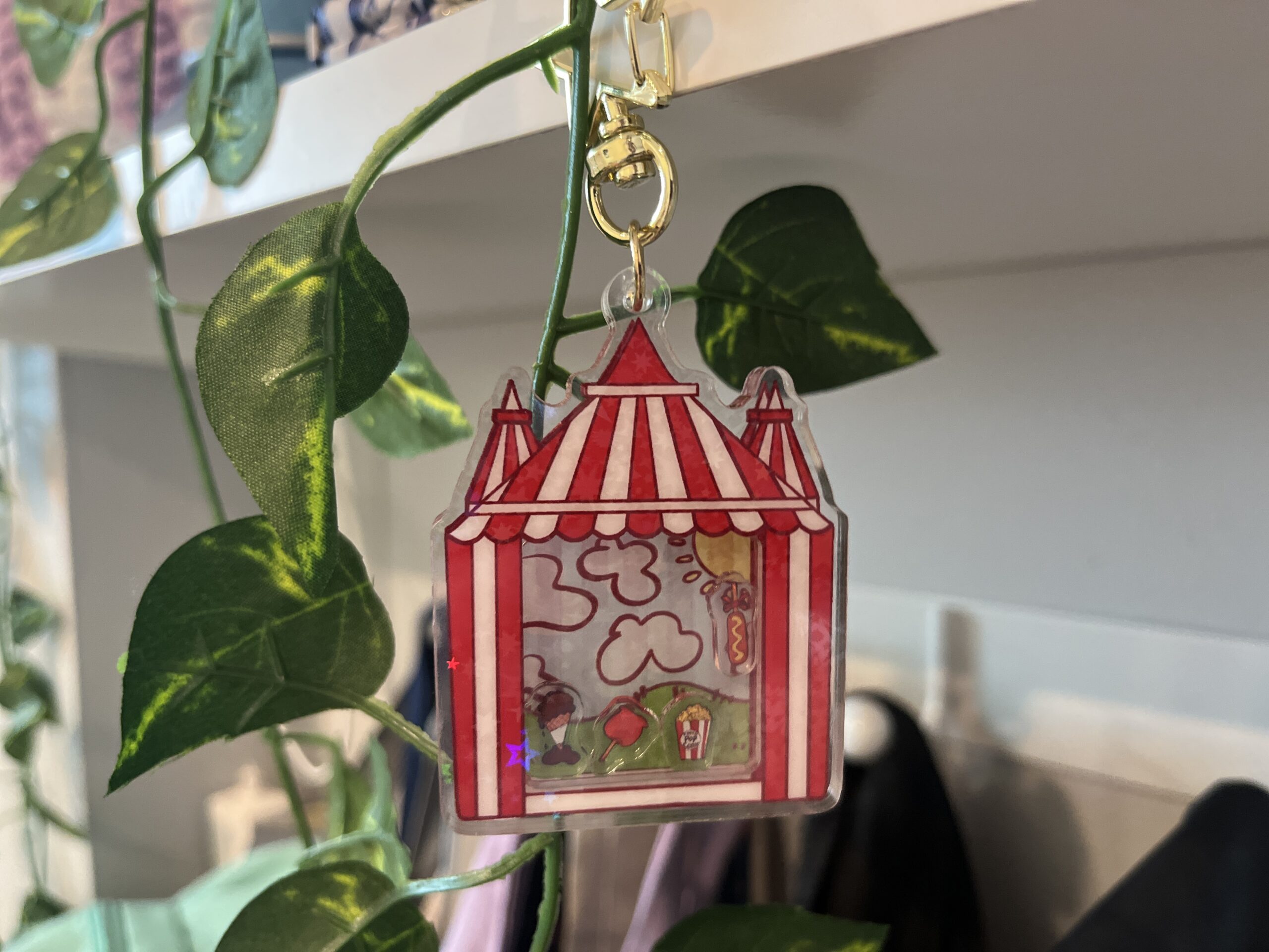 Take me to the carnival acrylic shaker keychain